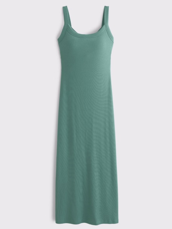 Abercrombie & Fitch Dresses & Skirts - Abercrombie and Fitch green ribbed bra free  essential 90s maxi dress LG TALL
